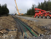 Brechfa Wind Farm - Assembling the turbine tower