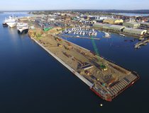 Poole Harbour South Quay - Quay approaching structural completion